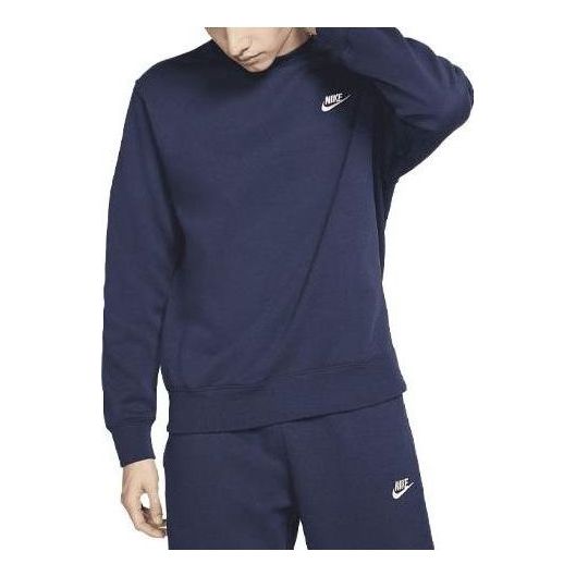 Nike Sportswear Club Fleece Crewneck Sweatshirt 'Midnight Navy White' BV2662-410
