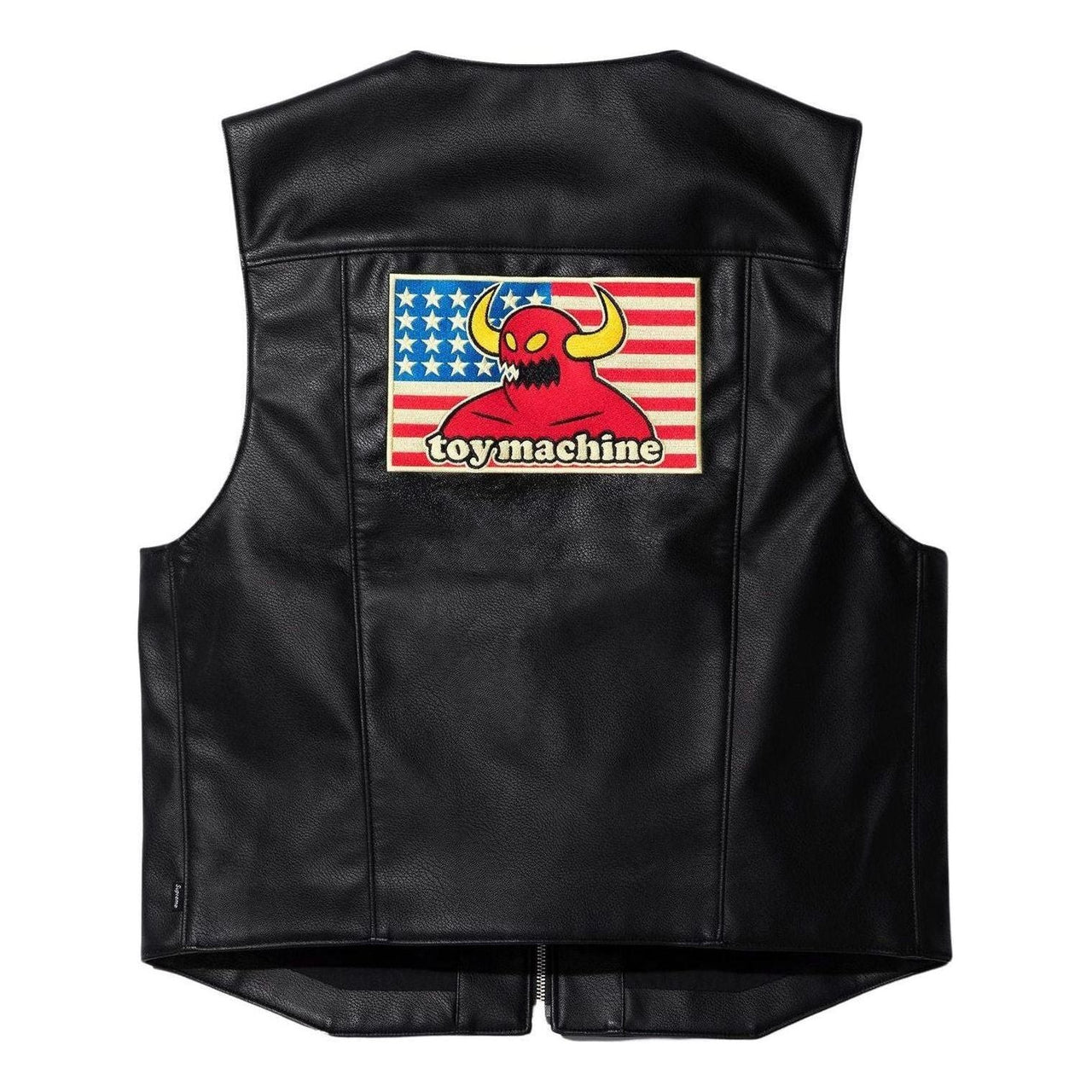 Supreme x Toy Machine Faux Leather Vest 'Black Red' SUP-SS24-074