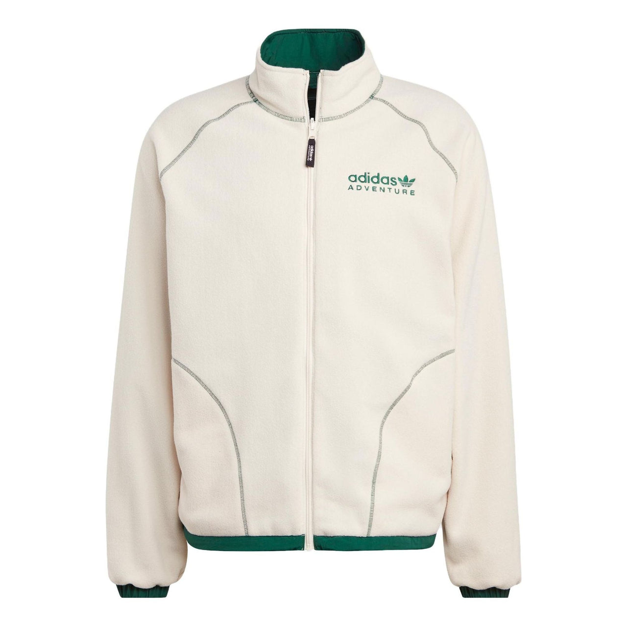 adidas Originals Adventure Fleece Reversible Jacket 'White Green' HR4227
