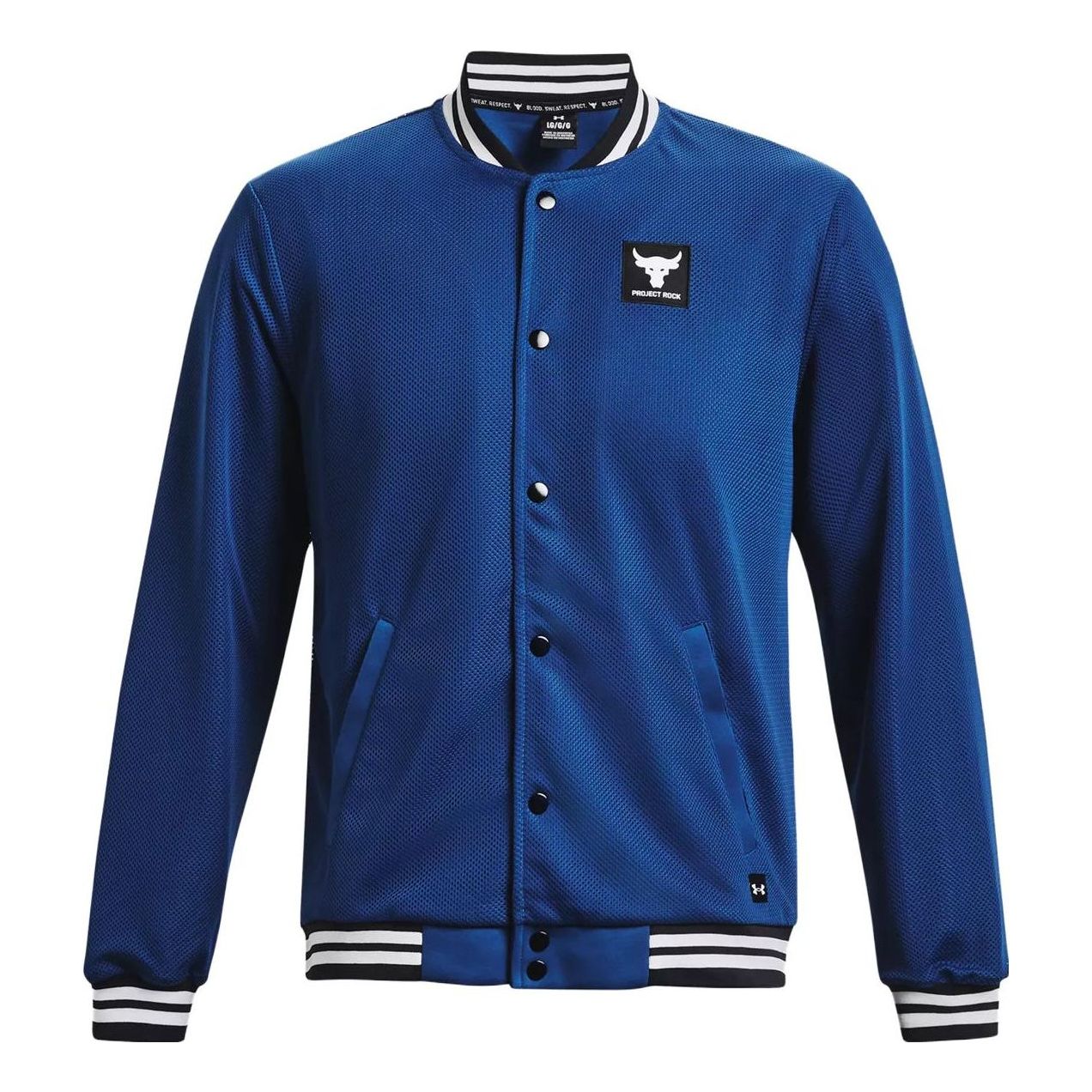 Under Armour Project Rock Mens Varsity Jacket 'College Blue' 1377437-471