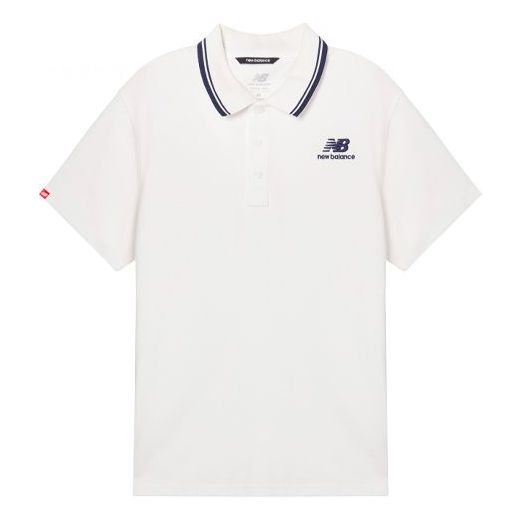New Balance Classic Short Sleeve Polo Shirts 'White' AMT01983-WT