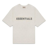 Fear of God Essentials SS20 3D Silicon Applique Boxy T-Shirt Oatmeal FOG-SS20-288