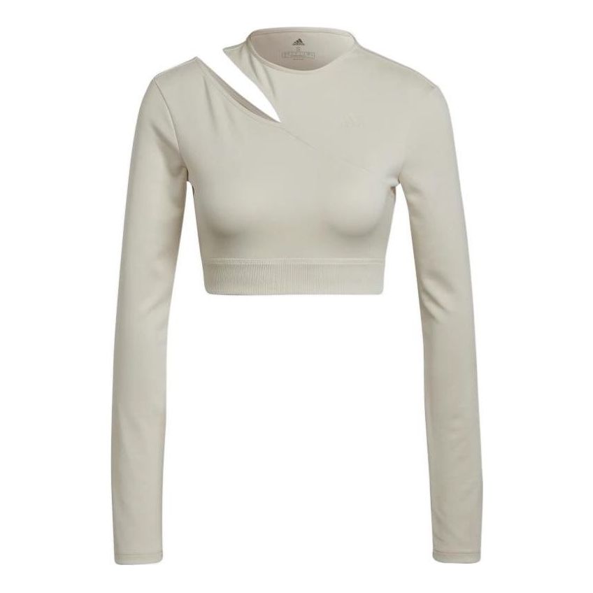 (WMNS) adidas Solid Color Sports Gym Long Sleeves Light Yellow HM3180