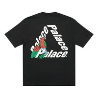 PALACE FW20 Parrot PALACE-3 T-Shirt Logo Alphabet Triangle Printing Short Sleeve Unisex Black P19TS211