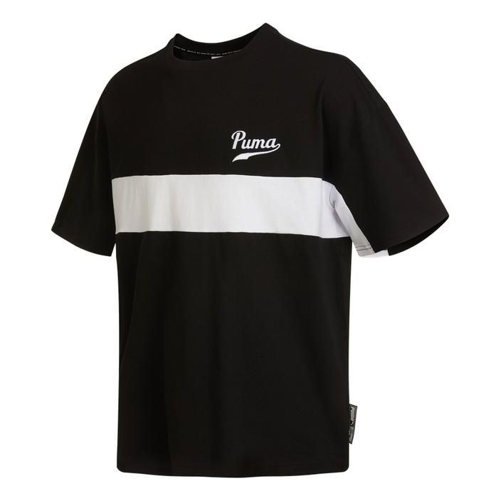 PUMA Coloblock Logo Tee 'Black' 537871-01