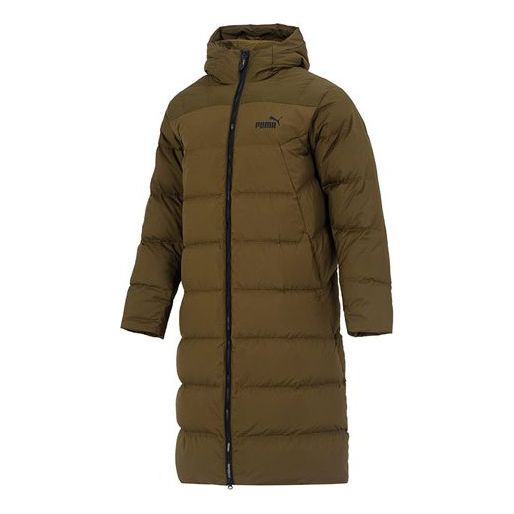 PUMA Hooded Down Coat Jacket 'Brown' 672435-62