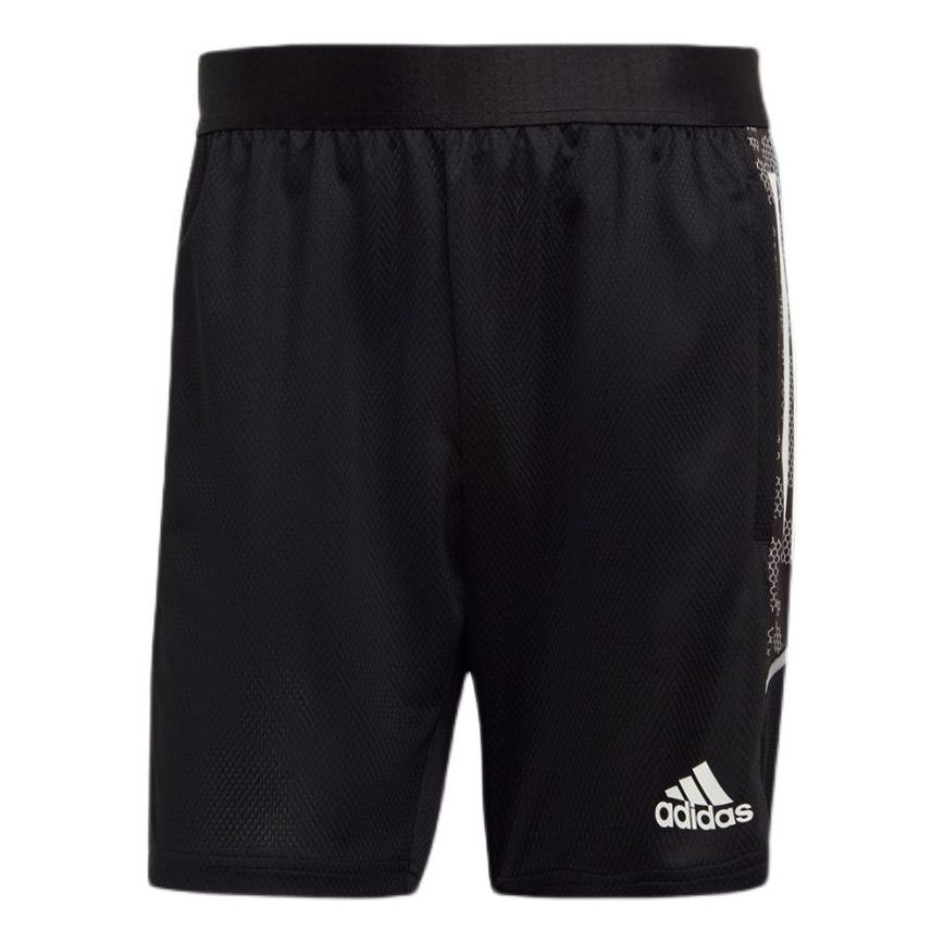 adidas Con21 Tr Sho Side Splicing Soccer/Football Training Running Sports Shorts Black GE5419