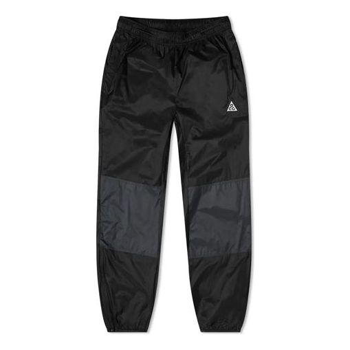 Men's Nike ACG Contrast Color Stitching Zipper Bundle Feet Sports Pants/Trousers/Joggers Black DB1134-010