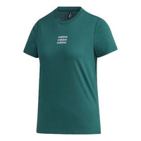 (WMNS) adidas neo Casual Sports Short Sleeve Forest Green GJ7928