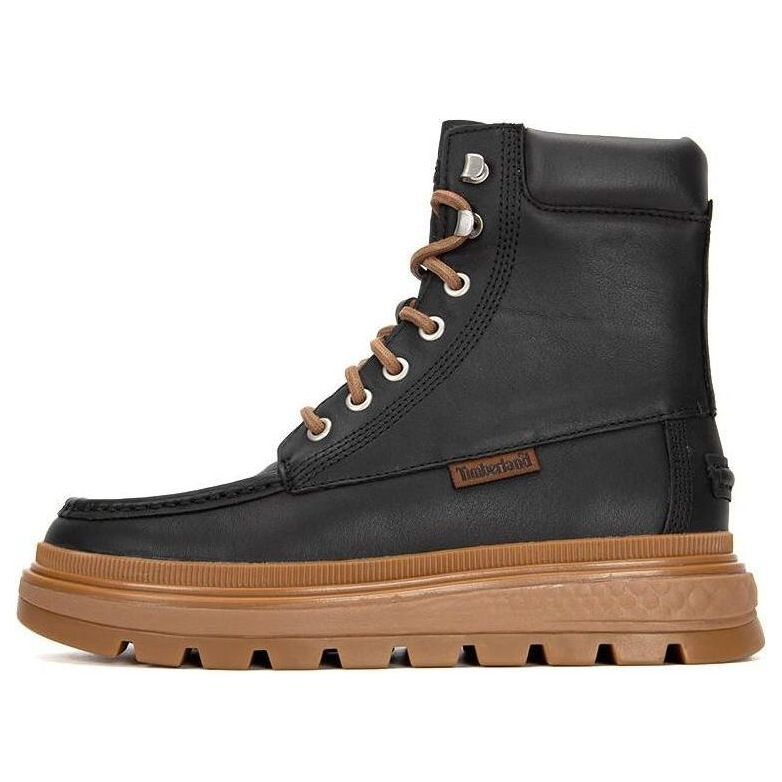 (WMNS) Timberland Ray City Moc Toe Chukka Boots 'Black Regenerative Leather' A5M3B015