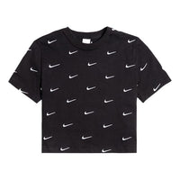 (WMNS) NikeLab Swoosh Small Embroidered Logo Short Sleeve 'Black' CK4092-010
