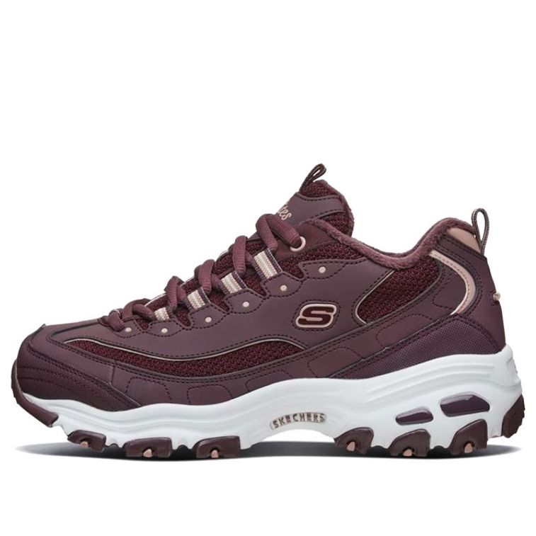 (WMNS) Skechers D'Lites 1.0 Running Shoes Red/White 66666254-BURG