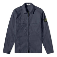 STONE ISLAND Supima Cotton Twill Stretch-TC Zip Shirt Jacket 'Navy' 781510210-V0020