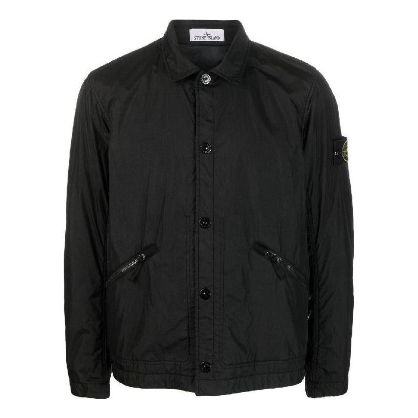 STONE ISLAND Padded Crinkle Reps Nylon Shirt Jacket 'Black' 781542522-V0029