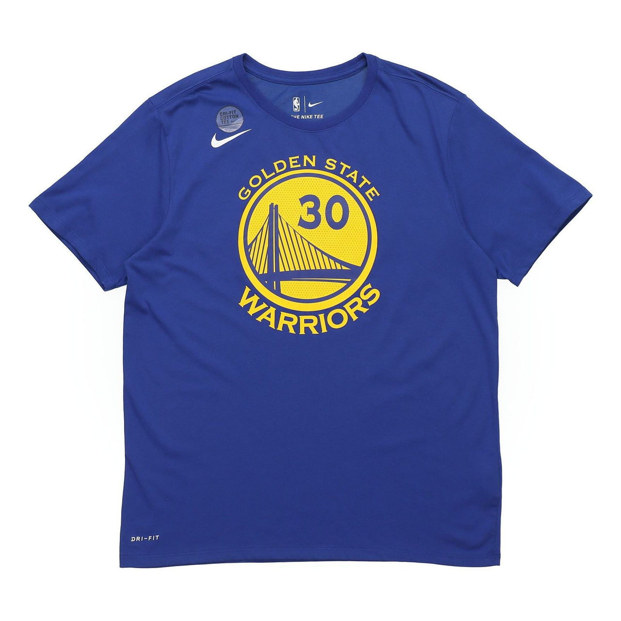 Nike Golden State Warriors DRI-FIT NBA Short Sleeve Blue 'Curry' 870775-496