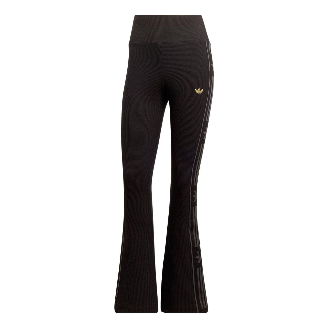 (WMNS) adidas Ski Chic Flared Rib Leggings 'Black' IA3911