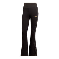 (WMNS) adidas Ski Chic Flared Rib Leggings 'Black' IA3911