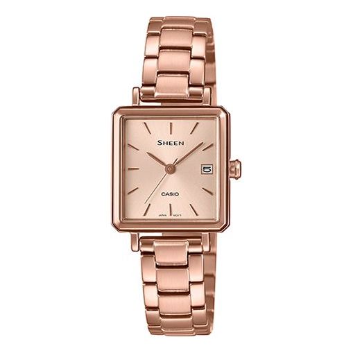 CASIO Quartz Waterproof Sapphire Crystal SHEEN Rose Gold Analog SHE-4537PG-4AUPRD