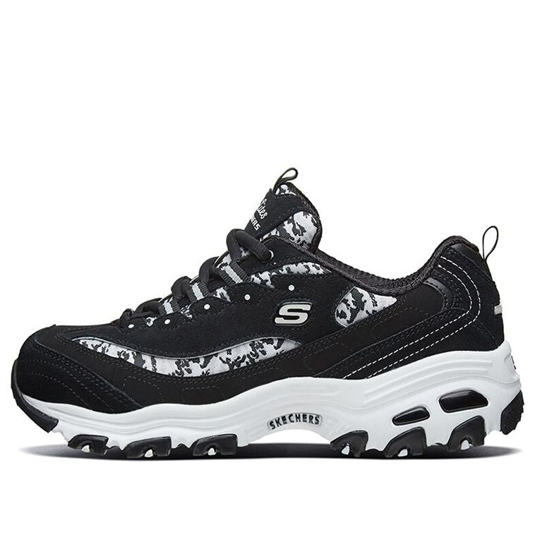 (WMNS) Skechers D'Lites 1.0 Running Shoes Black/White 99999825-BLK