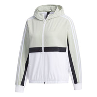 (WMNS) adidas Hooded Jacket 'Green White' GP0621