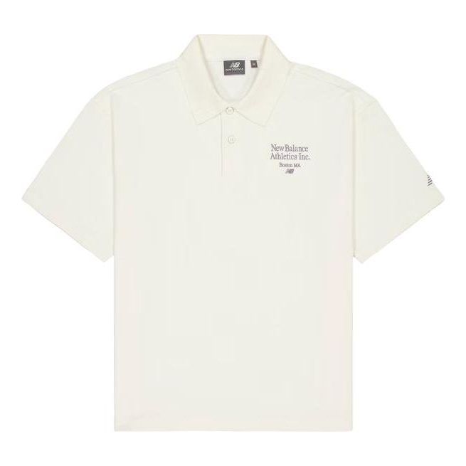 New Balance Athletics Polo Shirt 'Ivory' NFE21021-IV