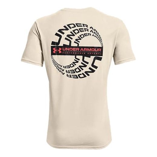 Men's Under Armour Reflection Wave Casual Sports Breathable Short Sleeve Creamy White 1361674-110