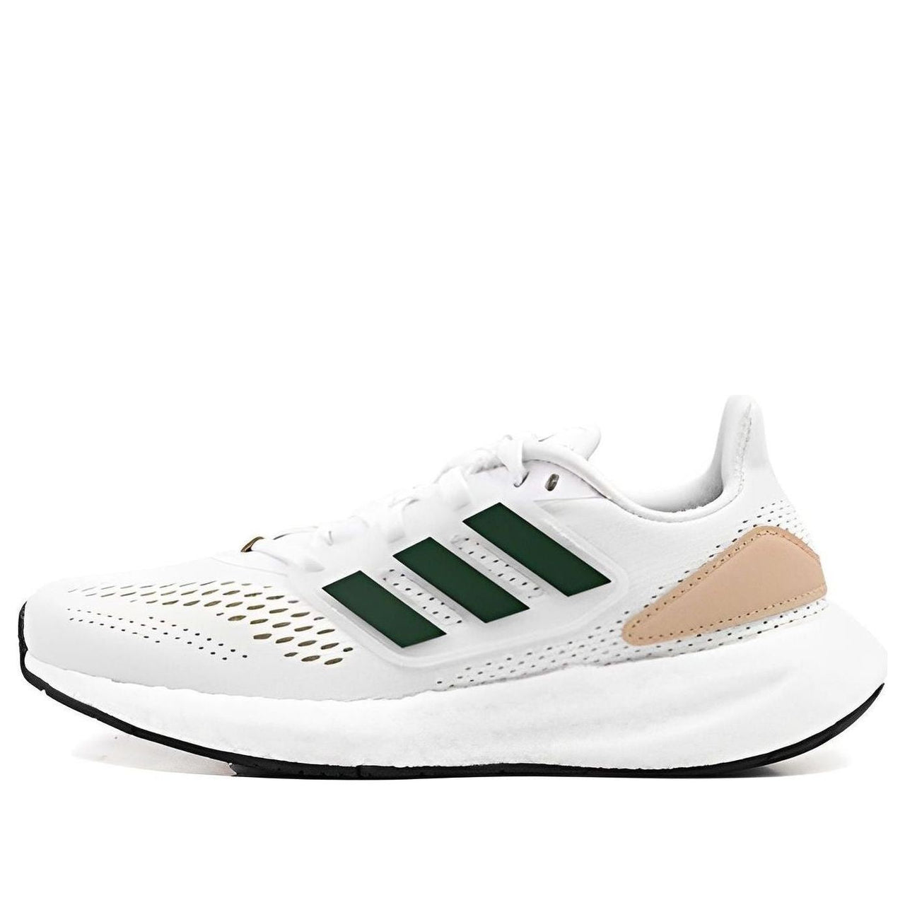 (GS) adidas PureBoost 22 Running Boost Primeknit 'White Green Beige' IF5543
