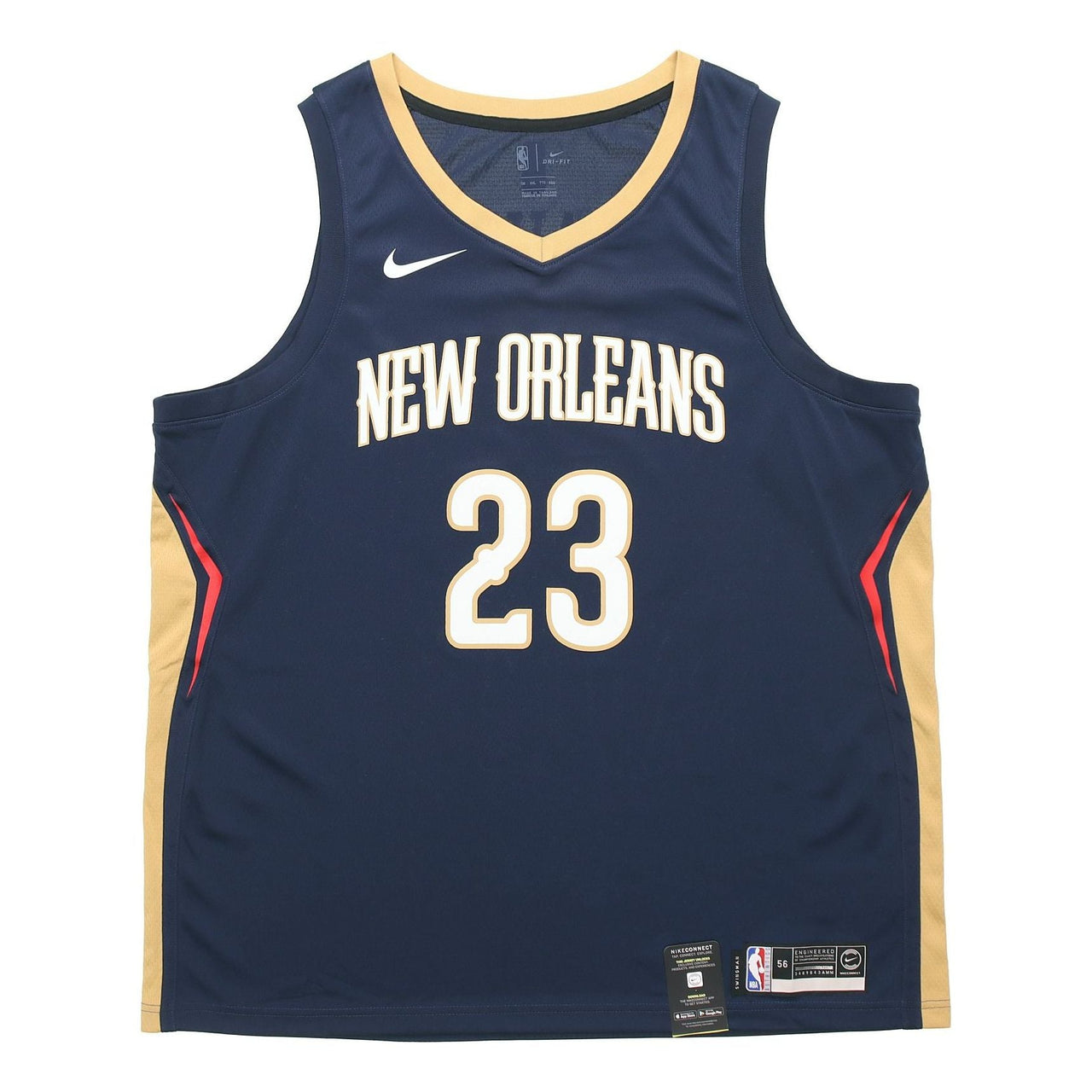 Nike Anthony Davis Icon Edition Swingman Jersey SW 'Dark Blue Gold' 864493-419