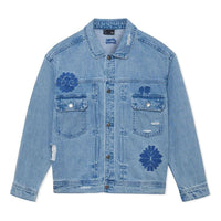 Li-Ning Embroidered Denim Jacket 'Denim Blue' AJDS337-1