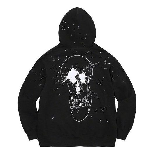 Supreme Ralph Steadman Skull Hooded Sweatshirt 'Black White' SUP-SS22-264