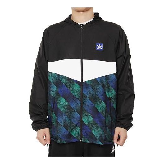 adidas originals hooded Zipper Casual Sports Jacket Multicolor DU8380
