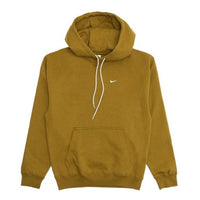 Men's Nike Small Logo Embroidered Solid Color Pullover Long Sleeves Hooded Sports Yellow CV0552-318