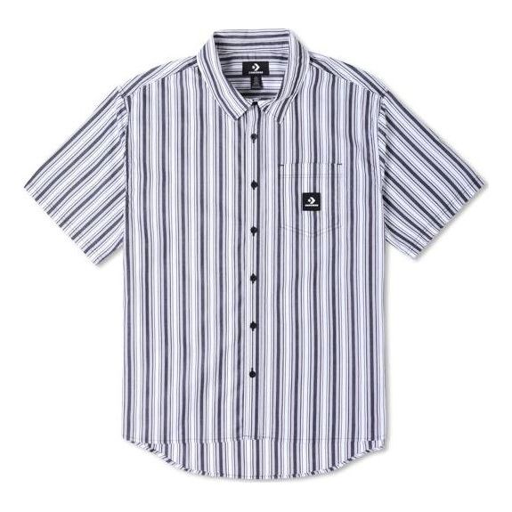Converse Striped Short Sleeve Button Down 'Blue' 10024060-A02