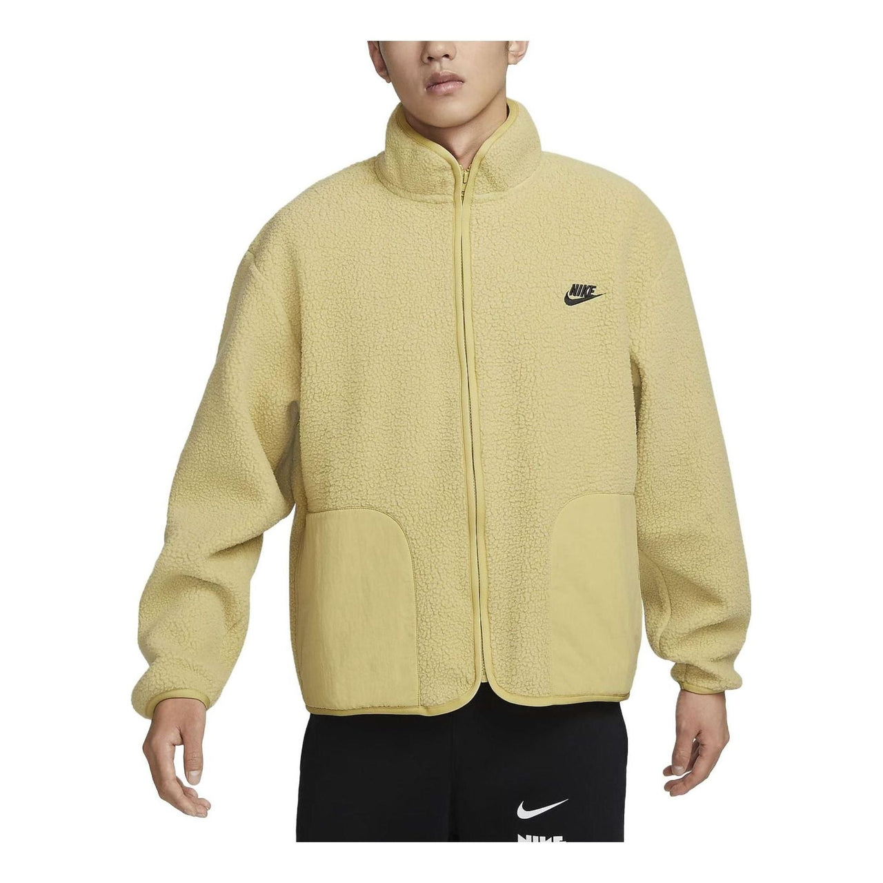 Nike Club Fleece+ Sherpa Winterized Jacket 'Buff Gold Black' FB8387-720