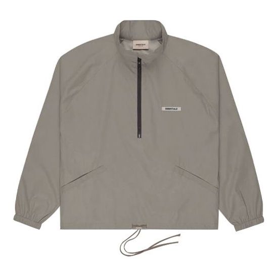 Fear of God Essentials FW20 Half Zip Track Jacket 'Cement' FOG-FW20-359