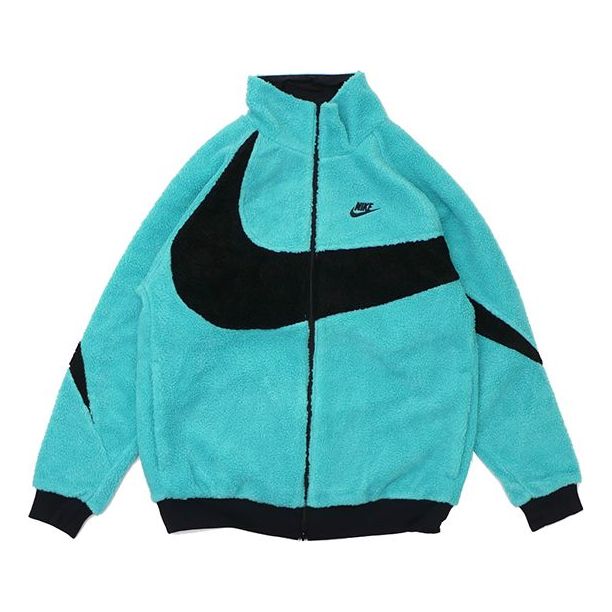 Nike Big Swoosh Reversible Boa Jacket (Asia Sizing) 'Jade Black' BQ6546-301