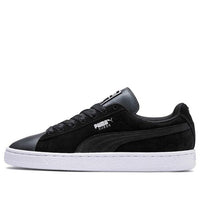 (WMNS) PUMA Suede Shimmer Black/Grey Low Board Shoes 369597-02