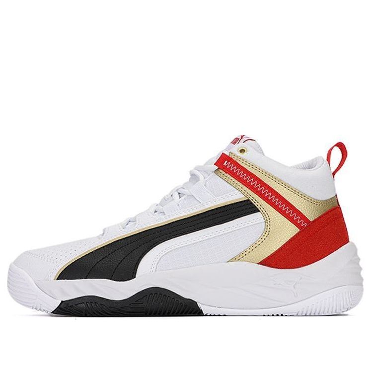 PUMA Unisex Rebound Future Evo Mid-Top Black/White/Red 374899-08