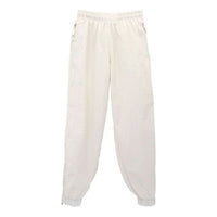 Men's Nike Solid Color Logo Printing Elastic Waistband Bundle Feet Sports Pants/Trousers/Joggers Autumn White DQ6572-030