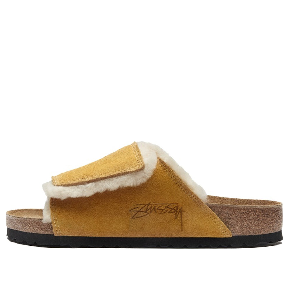 Birkenstock x Stussy Solana Shearling Slide 'Caramel' 1027686