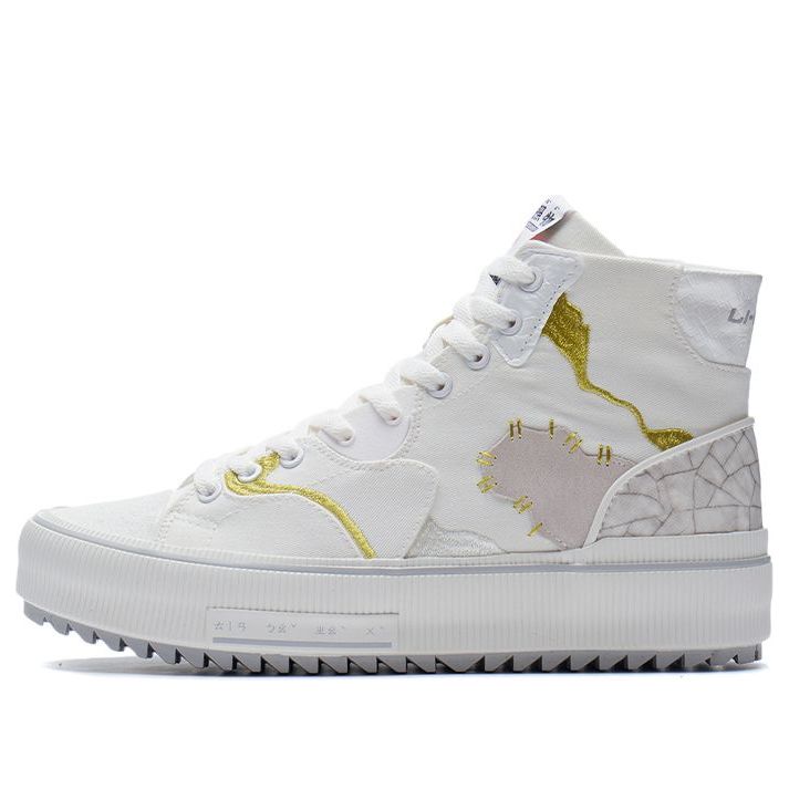 Li-Ning CF Classic Canvas Hi 'White Pink Gold' AGCS050-1