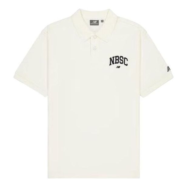 New Balance Small NBSC Polo Shirt 'Ivory' NFE22011-IV
