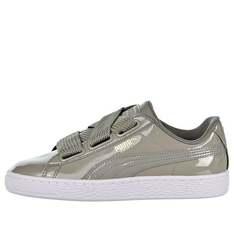 (WMNS) PUMA Basket Heart Patent Silver/Grey 363073-12