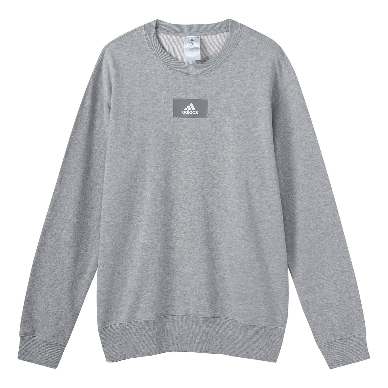 Men's adidas Round Neck Training Sports Knit Casual Gray HE4351