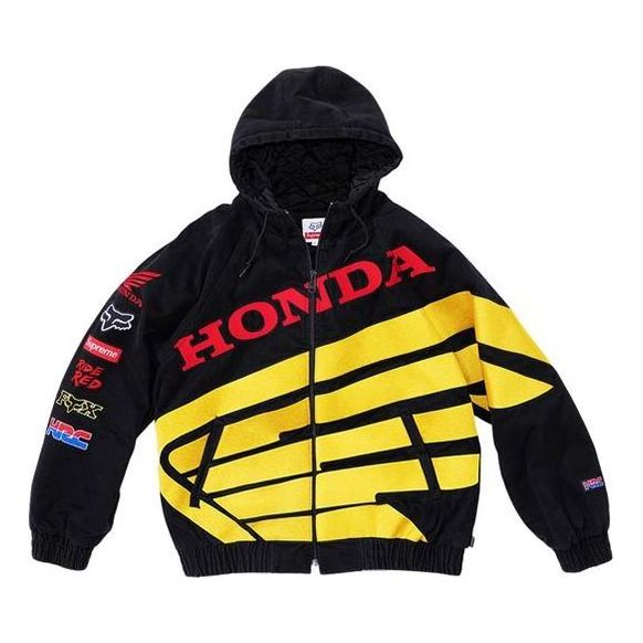 Supreme x Honda Fox Racing Puffy Zip Up Jacket 'Black' SUP-FW19-595
