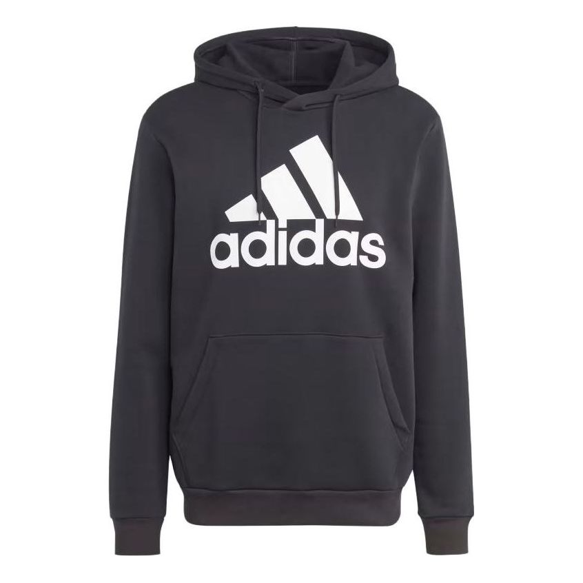 adidas Fleece Big Logo Hoodie 'Black' IB4024