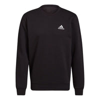 Men's adidas Feelcozy Swt Sports Logo Casual Round Neck Pullover Black GV5295