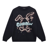 Li-Ning Counterflow Cartoon Rabbit Graphic Sweatshirt 'Black' AWDT527-3