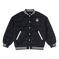 (WMNS) Converse RPC Padded Baseball Bomber Jacket Asia Sizing 'Black White' 10025223-A03