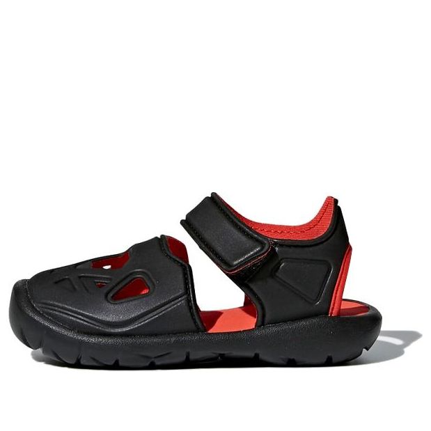 (TD) adidas neo Fortaswim 2 Black Red Sandals 'Black Red' CQ0089